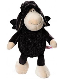 Плюшена играчка Nici – черна овчица Jolly 25 cm с послание Don`t worry be happy